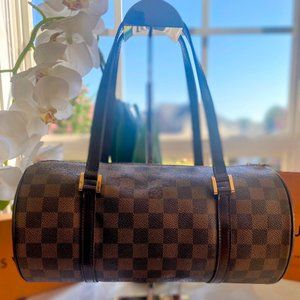 Authentic Louis Vuitton Papillon 30 Handbag in Damier